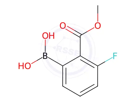 Chemical structure of (3-Fluoro-2-(methoxycarbonyl)phenyl)boronic acid
