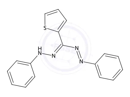 Chemical structure of 1,5-Diphenyl-3-(thiophen-2-yl)formazan