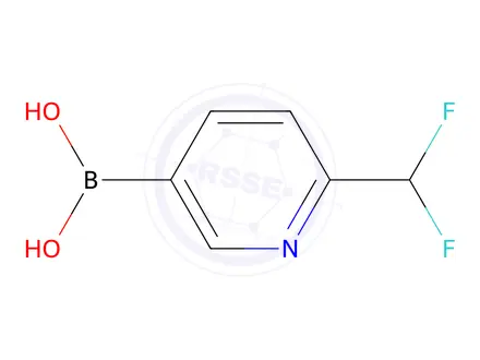 Chemical structure of (6-(Difluoromethyl)pyridin-3-yl)boronic acid