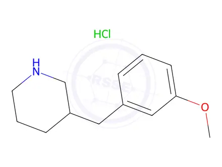 Chemical structure of 3-(3-Methoxybenzyl)piperidine Hydrochloride