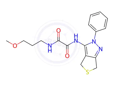 Chemical structure of N1-(3-Methoxypropyl)-N2-(2-phenyl-2,6-dihydro-4H-thieno[3,4-c]pyrazol-3-yl)oxalamide
