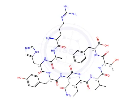 Chemical structure of Human Papillomavirus (HPV) E7 protein (49-57)