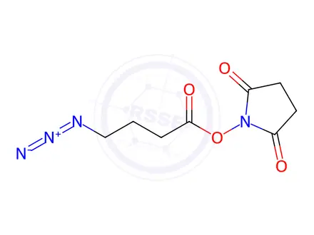 Chemical structure of 4-Azidobutyrate-N-hydroxysuccinimide ester