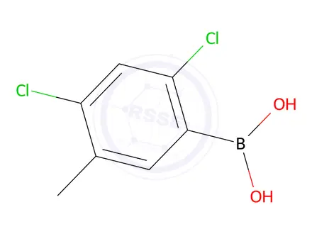 Chemical structure of (2,4-Dichloro-5-methylphenyl)boronic Acid