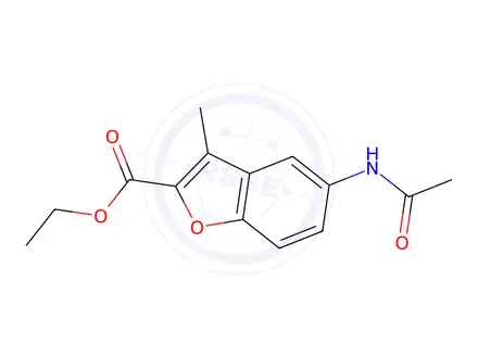 Chemical structure of Ethyl 5-acetamido-3-methylbenzofuran-2-carboxylate