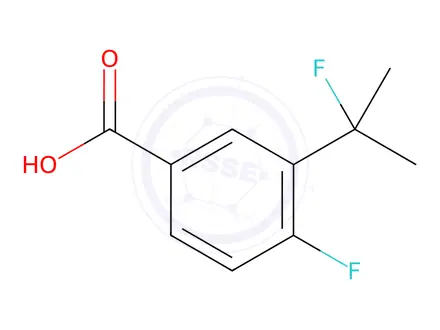 Chemical structure of 4-fluoro-3-(2-fluoropropan-2-yl)benzoic acid