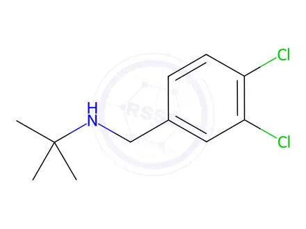 Chemical structure of n-(3,4-Dichlorobenzyl)-2-methylpropan-2-amine
