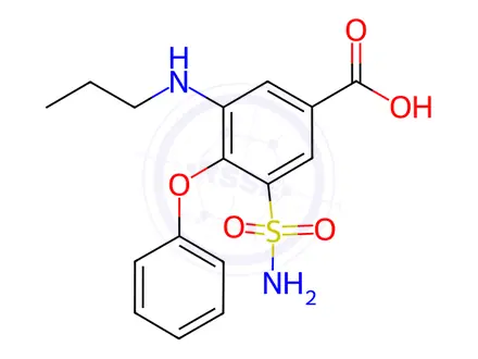 Chemical structure of N-Desbutyl-N-propyl Bumetanide