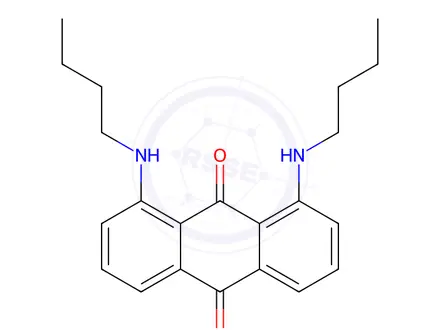 Chemical structure of 1,8-Bis(butylamino)anthracene-9,10-dione
