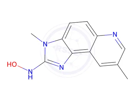 Chemical structure of N-hydroxy-2-amino-3,8-dimethylimidazo(4,5-f)quinoxaline