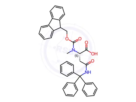 Chemical structure of Fmoc-N-Me-Asn(Trt)-OH