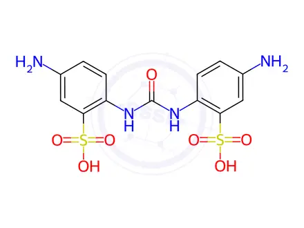 Chemical structure of 2,2'-(carbonyldiimino)bis[5-aminobenzenesulphonic] acid