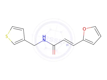 Chemical structure of 3-(Furan-2-yl)-N-(thiophen-3-ylmethyl)acrylamide