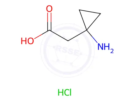 Chemical structure of 2-(1-Aminocyclopropyl)acetic acid hydrochloride