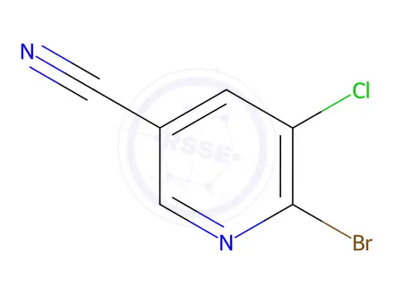 Chemical structure of 6-Bromo-5-chloronicotinonitrile