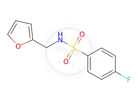 Chemical structure of N-(Furan-2-ylmethyl) 4-fluorobenzenesulfonamide
