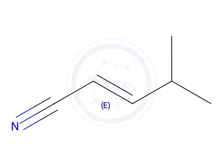 Chemical structure of (E)-4-Methyl-2-pentenenitrile