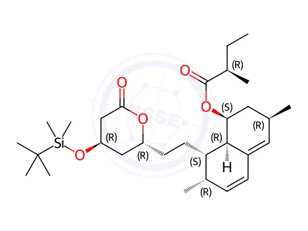 Chemical structure of 4-O-tert-Butyldimethylsilyl Epi Lovastatin