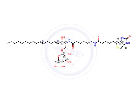 Chemical structure of N-Hexanoyl-biotin-glucosylceramide