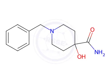 Chemical structure of 1-Benzyl-4-hydroxypiperidine-4-carboxamide