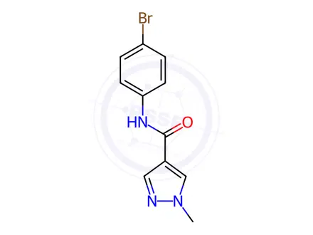 Chemical structure of N-(4-bromophenyl)-1-methyl-1H-pyrazole-4-carboxamide
