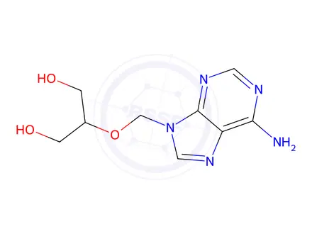 Chemical structure of 2-((6-Amino-9H-purin-9-yl)methoxy)propane-1,3-diol