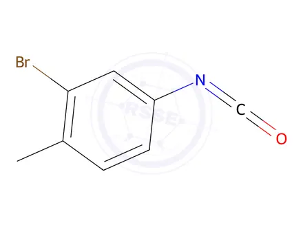 Chemical structure of 2-bromo-4-isocyanato-1-methylbenzene