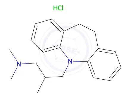 Chemical structure of Trimipramine Hydrochloride