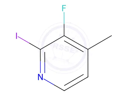 Chemical structure of 3-Fluoro-2-iodo-4-methylpyridine