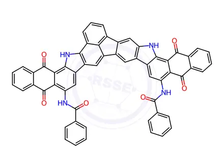 Chemical structure of N,N'-(5,12,17,18,23,24-hexahydro-5,12,17,24-tetraoxodinaphth[2,3-i:2',3'-i']indeno[7,1-ab:3,2-b']dicarbazole-6,11-diyl)bis(benzamide)