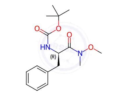 Chemical structure of N-[(1R)-2-(Methoxymethylamino)-2-oxo-1-(phenylmethyl)ethyl]carbamic Acid 1,1-Dimethylethyl Ester