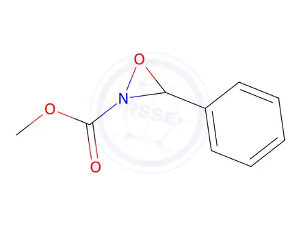Chemical structure of 2-Oxaziridinecarboxylic acid, 3-phenyl-, methyl ester