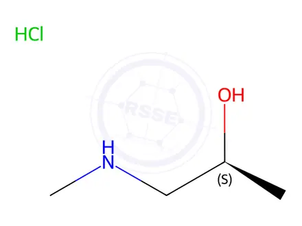 Chemical structure of (2S)-1-(methylamino)propan-2-ol hydrochloride