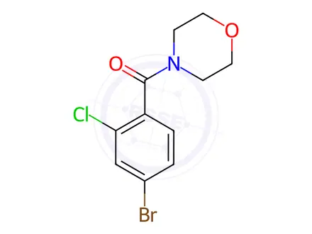 Chemical structure of 4-Bromo-2-chloro-1-(morpholinocarbonyl)benzene