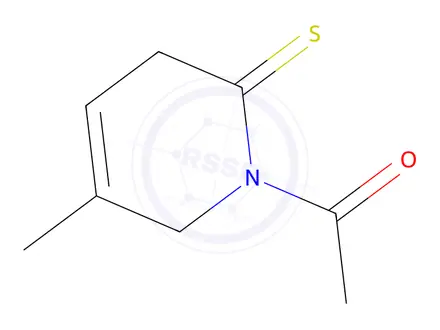 Chemical structure of 2(1H)-Pyridinethione, 1-acetyl-3,6-dihydro-5-methyl-(7CI,8CI)