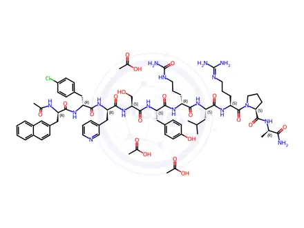 Chemical structure of Cetrorelix Diacetate