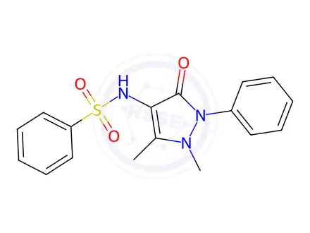 Chemical structure of n-(1,5-Dimethyl-3-oxo-2-phenyl-2,3-dihydro-1h-pyrazol-4-yl)benzenesulfonamide