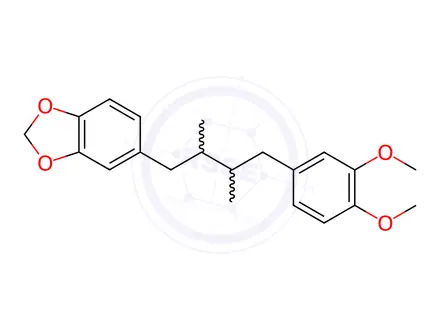 Chemical structure of 1-(3,4-Dimethoxyphenyl)-4(3,4-methylenedioxyphenyl)-2,3-dimethylbutane