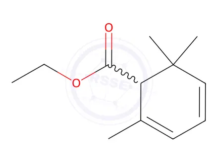 Chemical structure of Ethyl 2,6,6-trimethylcyclohexa-2,4-diene-1-carboxylate
