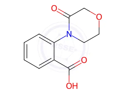Chemical structure of 2-(3-oxomorpholin-4-yl)benzoic acid