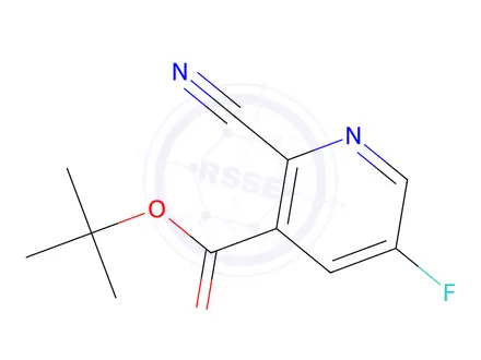 Chemical structure of 2-Cyano-5-fluoro-nicotinic acid tert-butyl ester