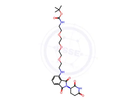 Chemical structure of Pomalidomide-PEG3-NH-Boc