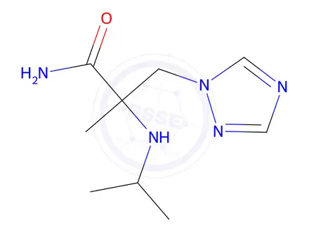 Chemical structure of 2-(Isopropylamino)-2-methyl-3-(1h-1,2,4-triazol-1-yl)propanamide