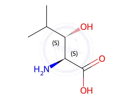 Chemical structure of (2S,3S)-(2S,3R)-2-Amino-3-hydroxy-4-methylpentanoic Acid Hydrochloride Salt