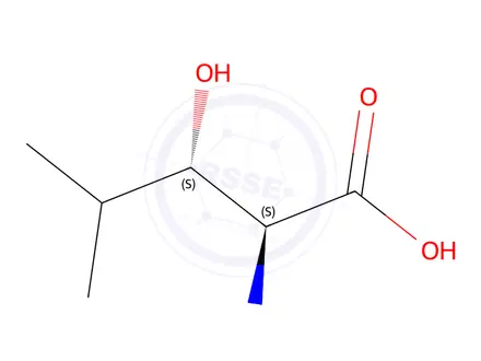 Chemical structure of (2S,3S)-2-Amino-3-hydroxy-4-methylpentanoic acid