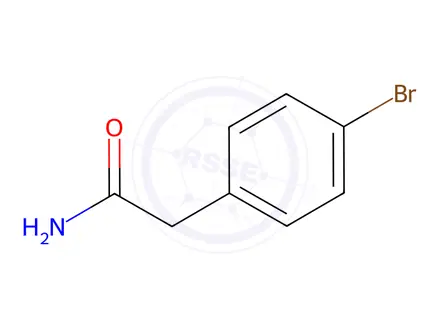 Chemical structure of 2-(4-Bromophenyl)acetamide
