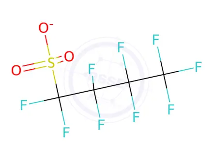 Chemical structure of N-(2-Hydroxyethyl)-N,N-dimethyl-1-octanaminium perfluoro-1-butanesulfonate (1:1)