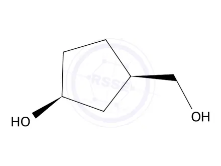 Chemical structure of (1S,3R)-3-(hydroxymethyl)cyclopentan-1-ol