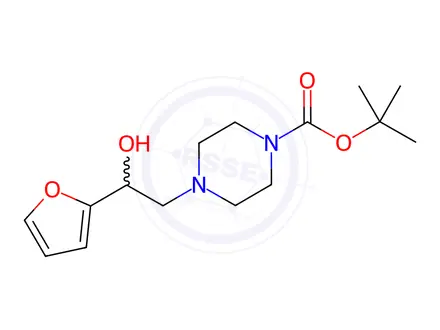Chemical structure of tert-Butyl 4-[2-(Furan-2-yl)-2-hydroxyethyl]piperazine-1-carboxylate