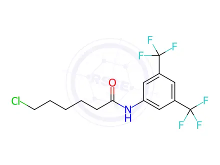 Chemical structure of N1-[3,5-di(trifluoromethyl)phenyl]-6-chlorohexanamide